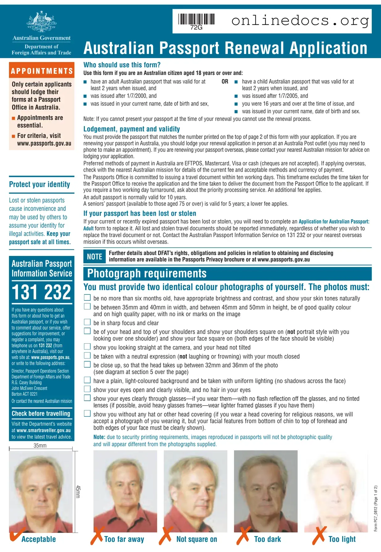 Australian Passport Renewal PDF Form