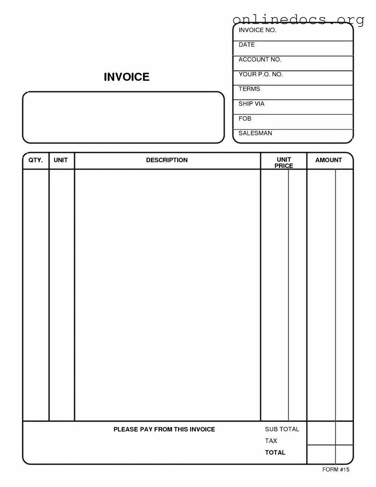 Free And Invoice Pdf PDF Form