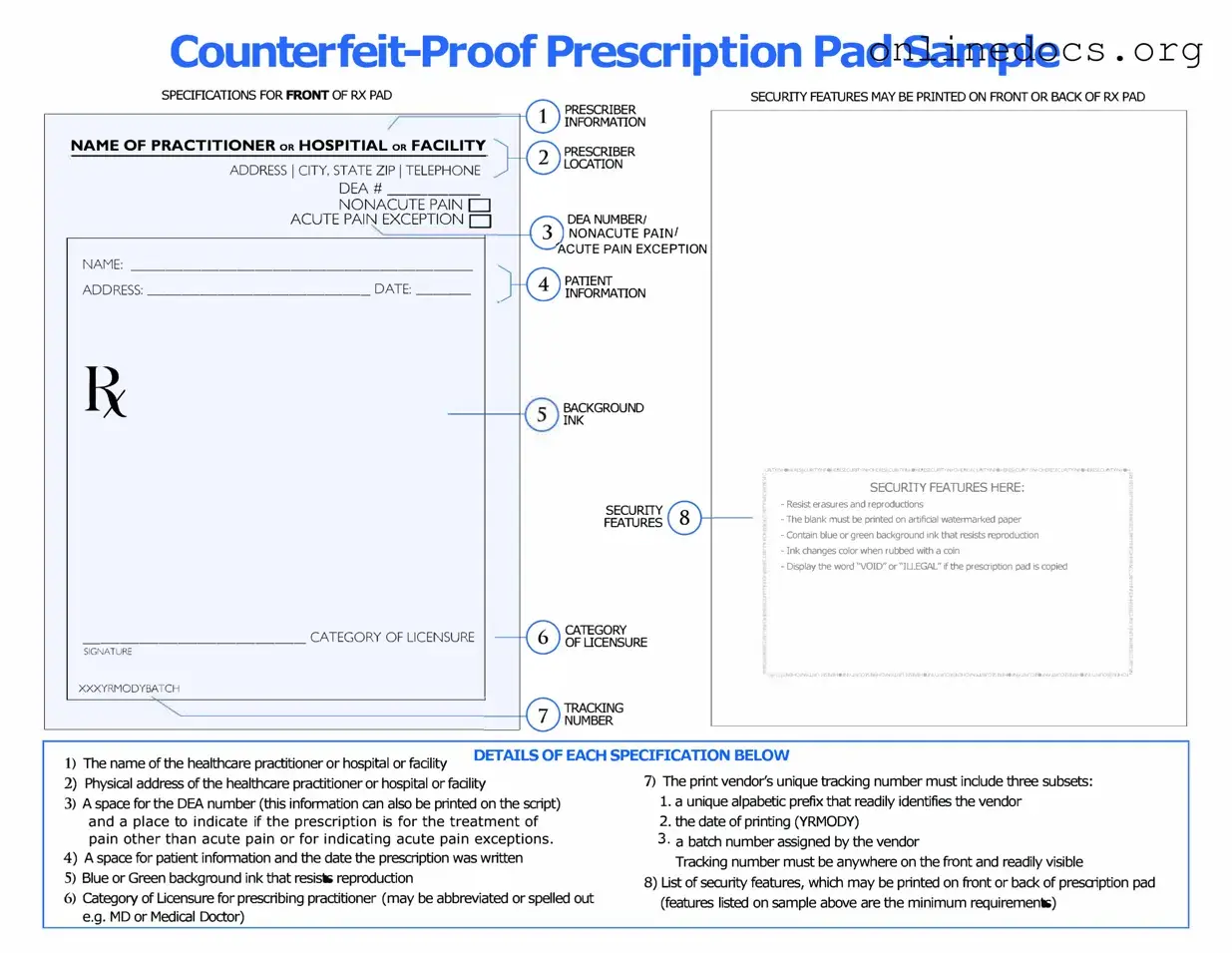 Prescription Pad PDF Form