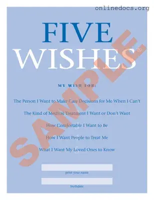 5 Wishes Document PDF Form