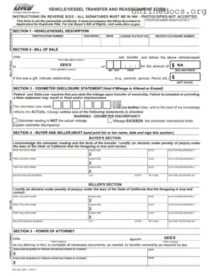 California Fotm Reg 262 PDF Form