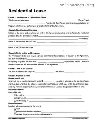 Lf310 Residential Lease PDF Form