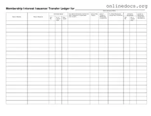 Membership Ledger PDF Form