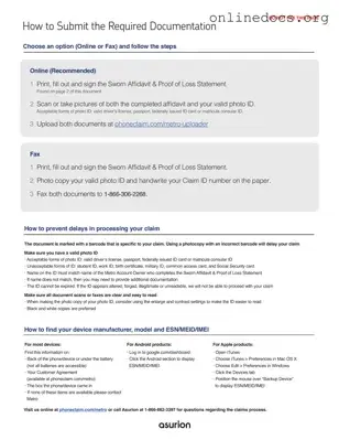 Asurion F-017-08 MEN PDF Form