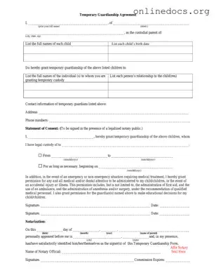 Temporary Custody PDF Form