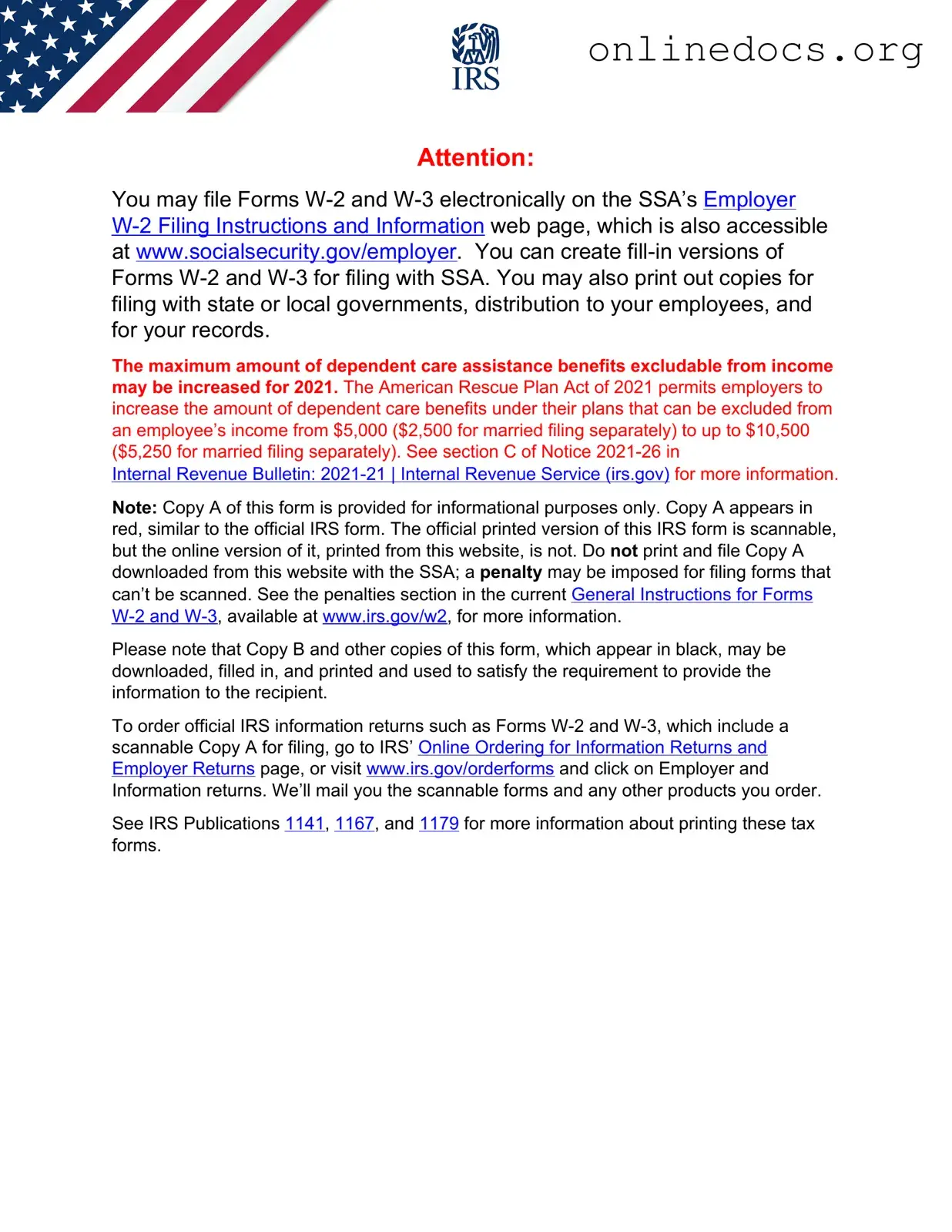 IRS W-2 PDF Form